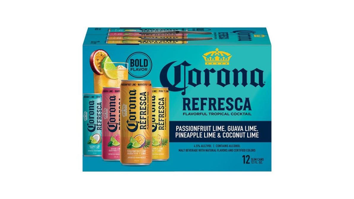 Corona Refresca Tropical Cocktail Slim Cans Variety Pack (12 oz x 12 ct)