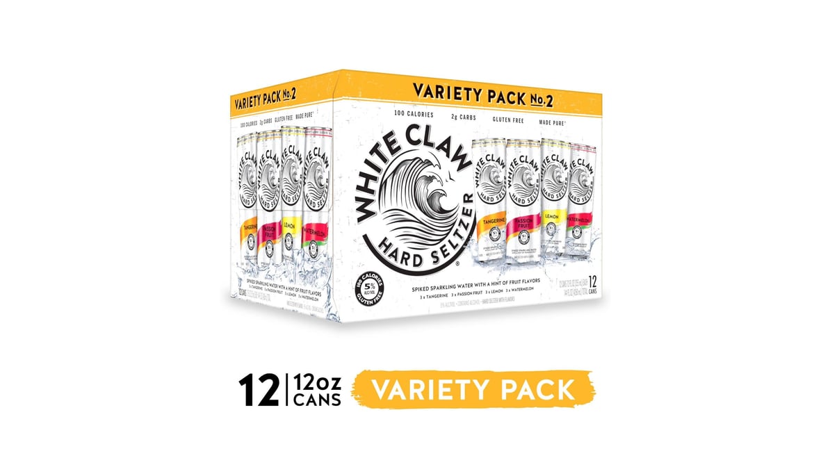 White Claw No. 2 Hard Seltzer Cans Variety Pack (12 oz x 12 ct)