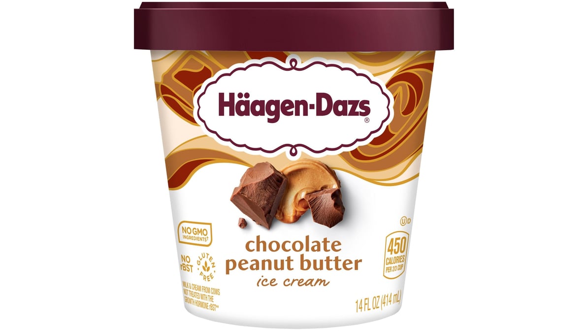 Haagen-Dazs Chocolate Peanut Butter Ice Cream (14 oz)