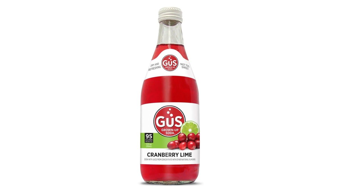 Gus Soda Cranberry Lime Bottle (12 oz)