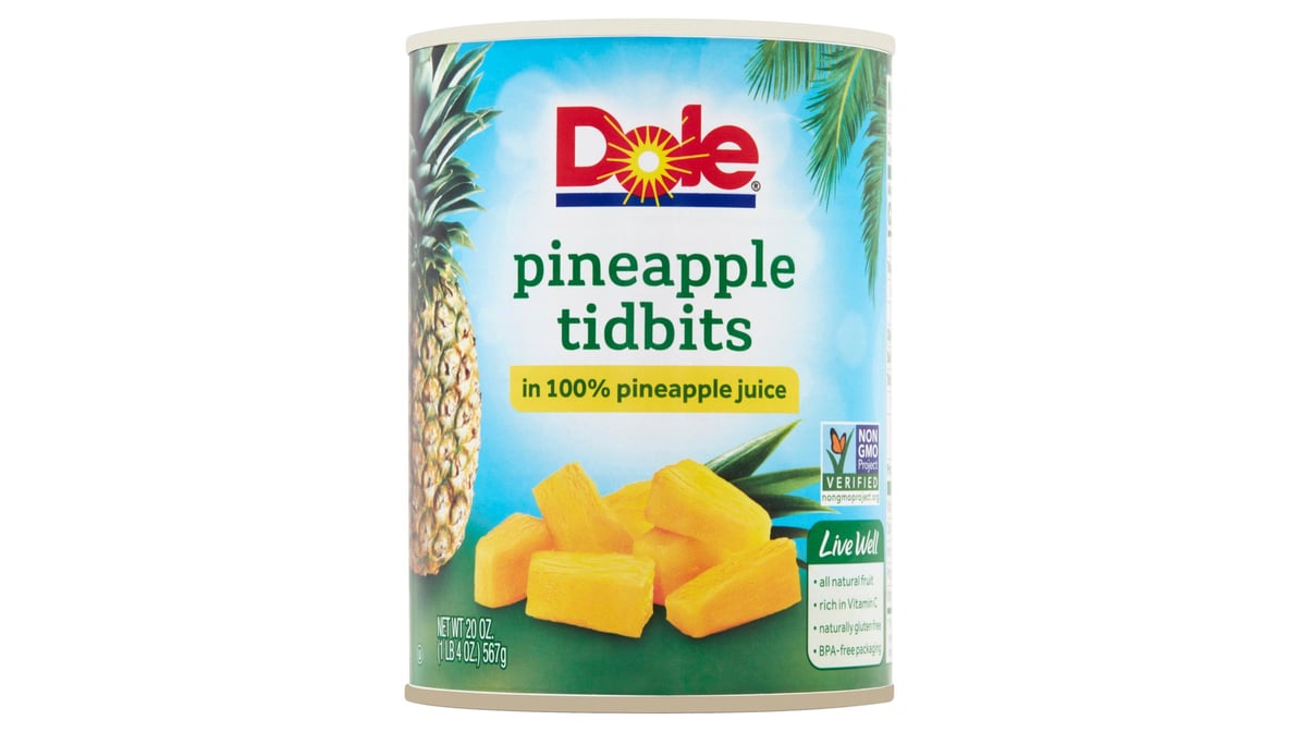 Dole Crushed Pineapple in 100% Pineapple Juice (20 oz)