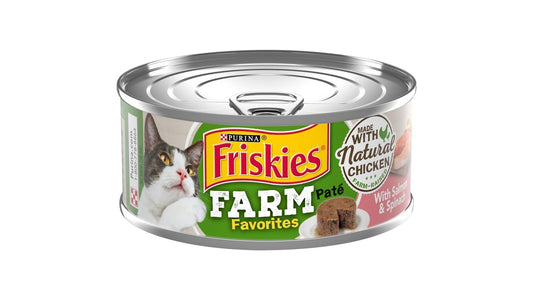 Friskies Farm Favorites Pate Wet Cat Food with Salmon (5.5 oz)
