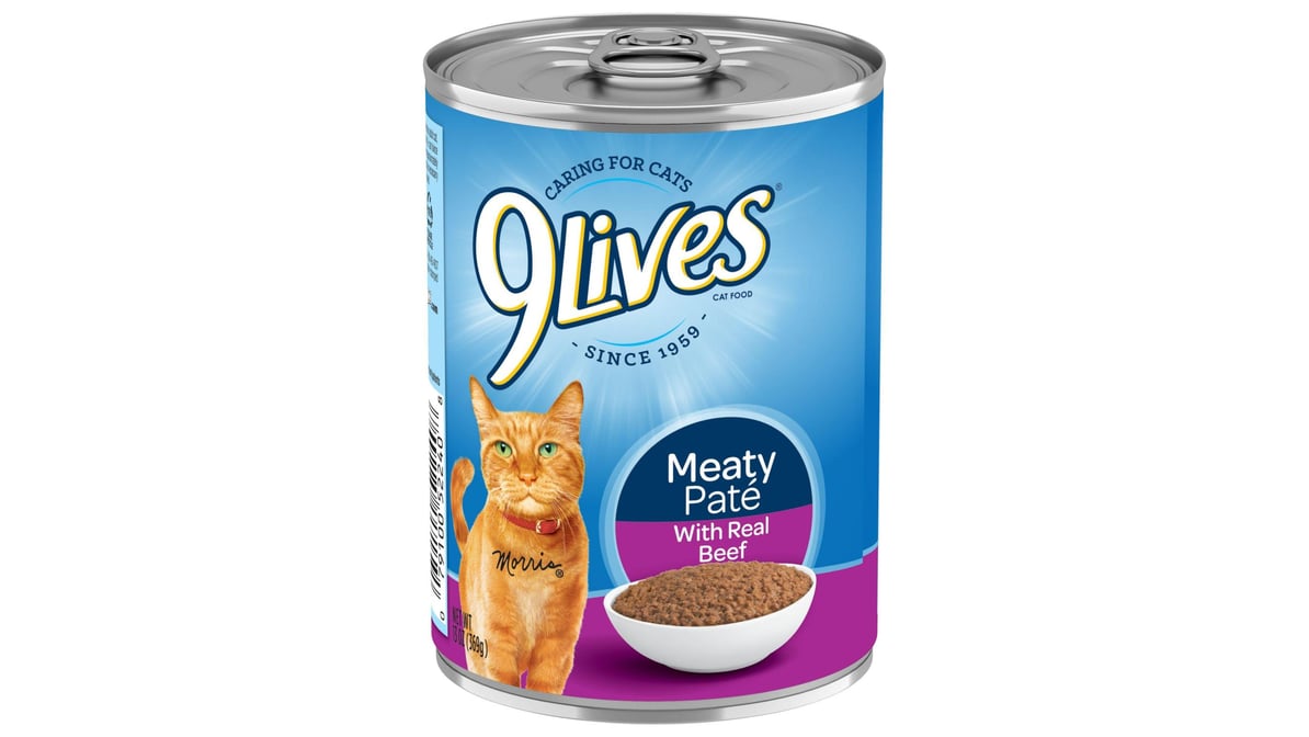 9Lives Meaty Pate Cat Food Beef (13 oz)