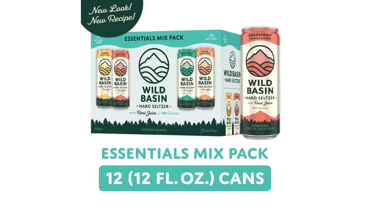 Wild Basin Hard Seltzer Essentials Mix Pack (12 oz x 12 ct)