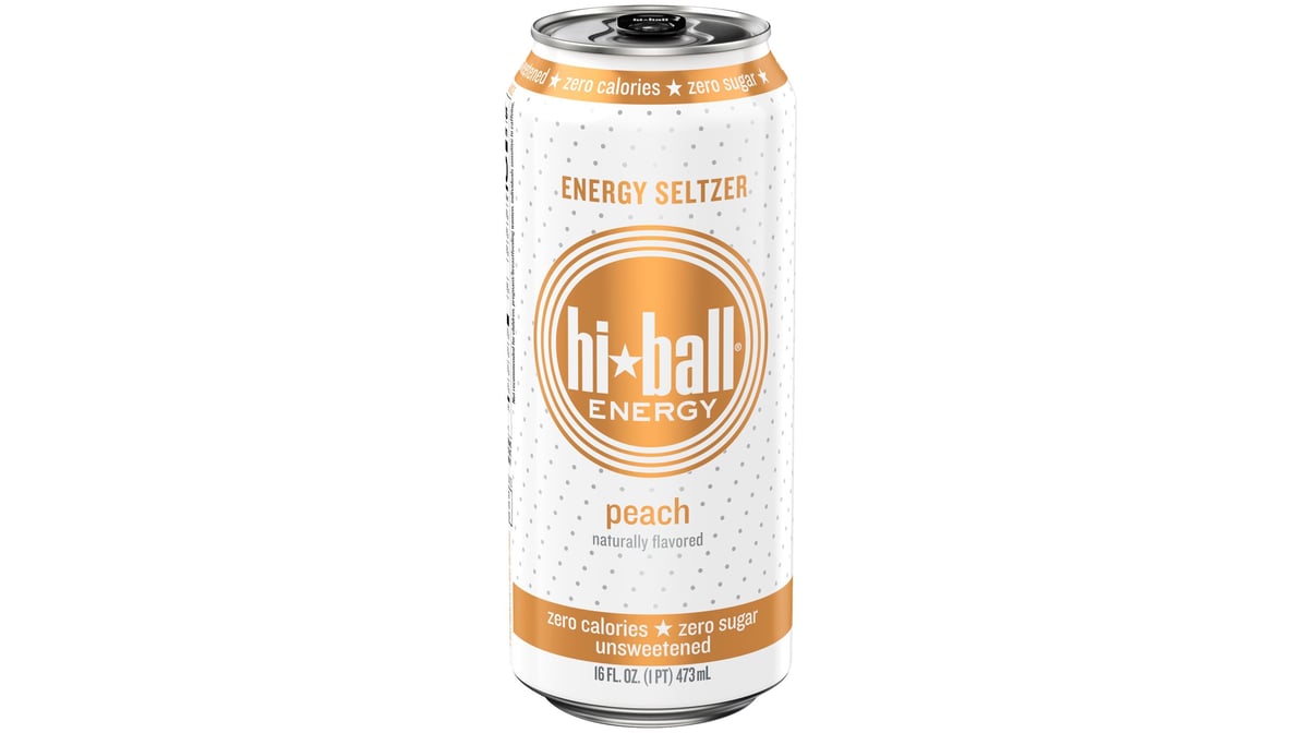 Hiball Energy Sparkling Water Peach (16 oz)