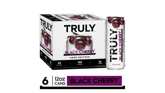 Truly Black Cherry Hard Seltzer Cans (12 oz x 6 ct)