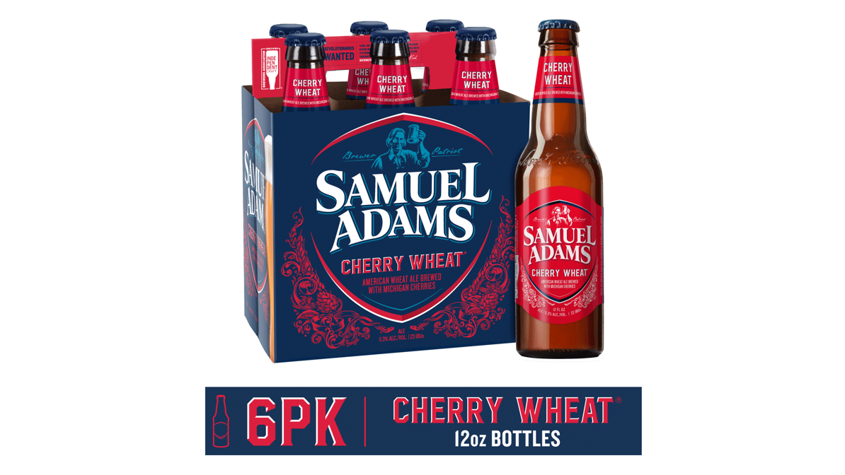 Samuel Adams Cherry Wheat Ale Bottles (12 oz x 6 ct)