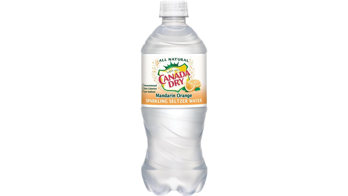 Canada Dry Mandarin Orange Sparkling Seltzer Water Bottle (20 oz)