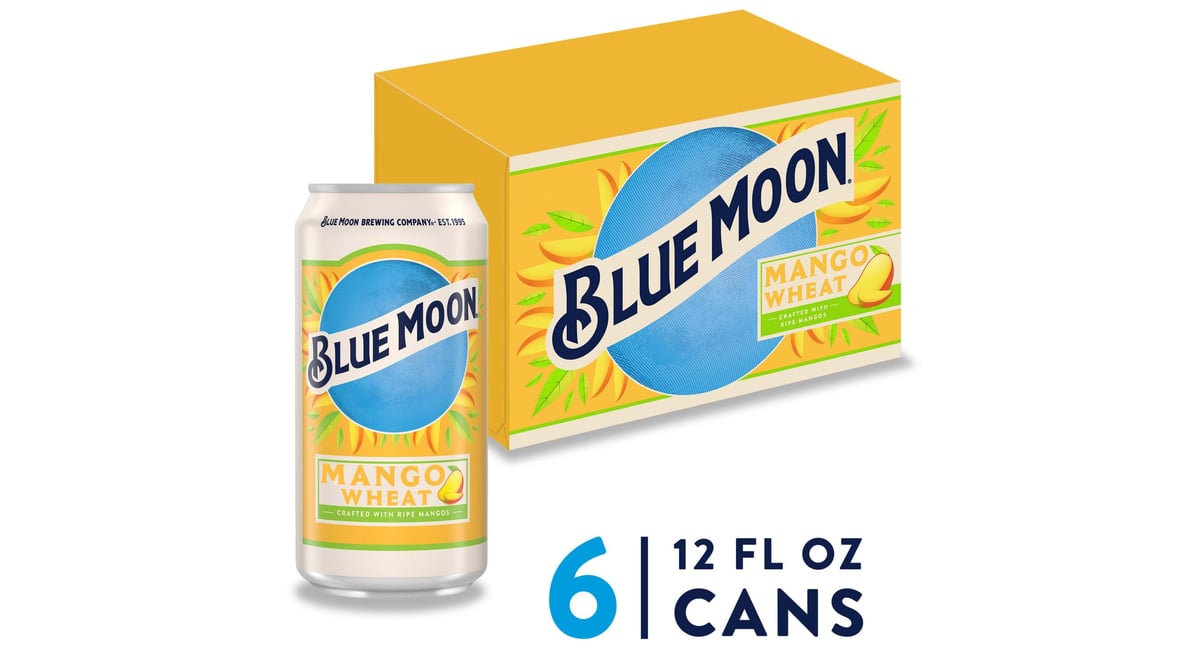 Blue Moon Mango Beer Cans (12 oz x 6 ct)