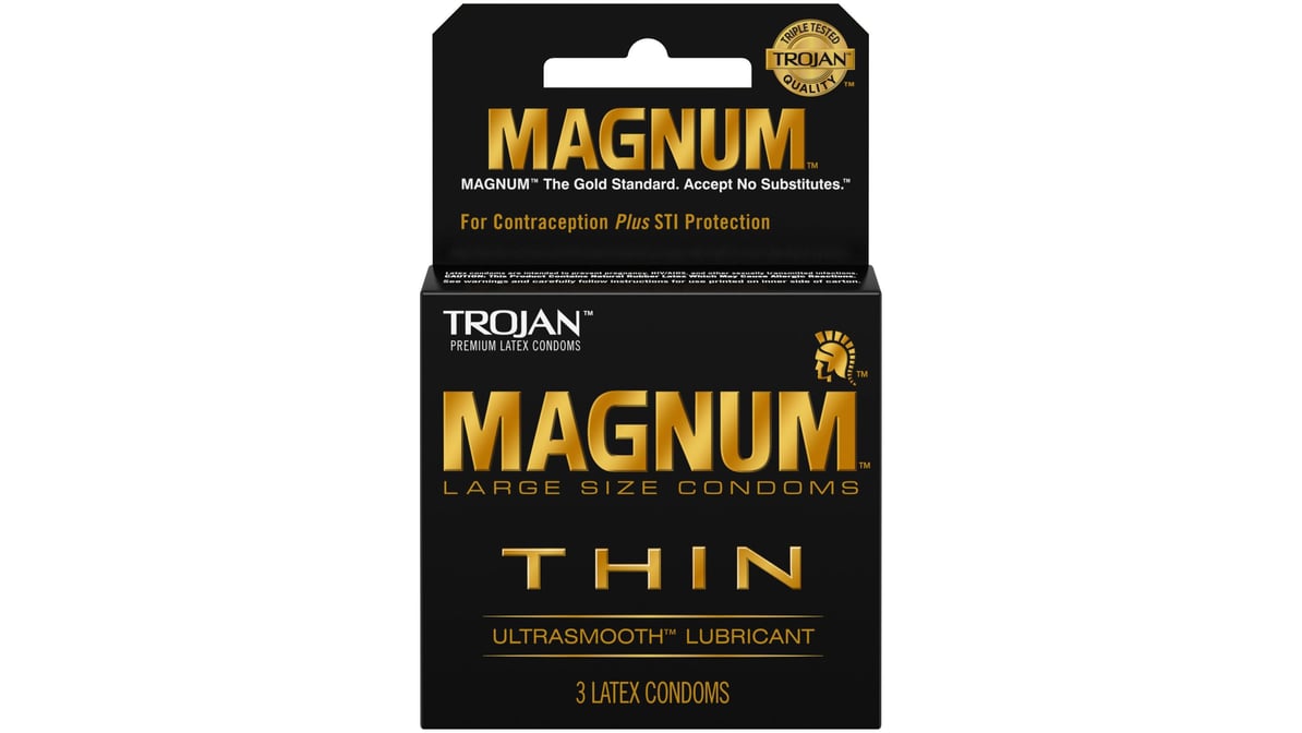 Trojan Magnum Thin Condoms (3 ct)