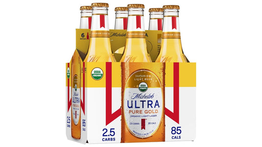 Michelob Ultra Pure Gold Organic Light Lager Bottles (12 oz x 6 ct)
