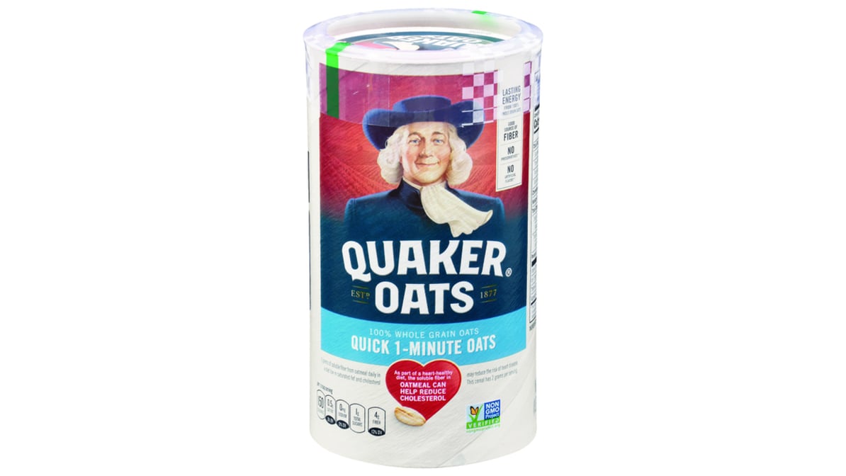 Quaker Quick 1-Minute Whole Grain Oats (18 oz)
