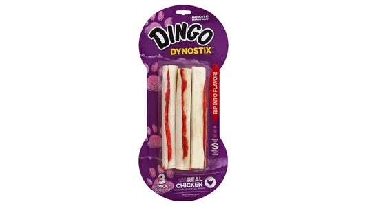 Dingo Dynostix Rawhide Dog Treats 5" (3 ct)