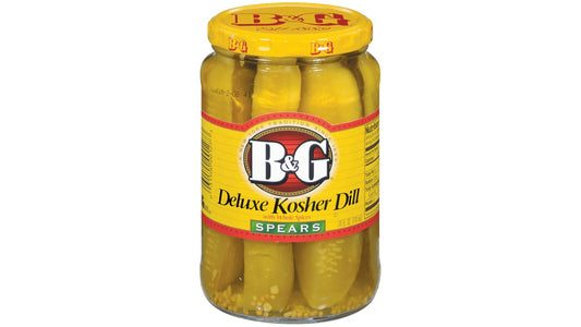 B&G Deluxe Kosher Dill Spears with Whole Spices (24 oz)
