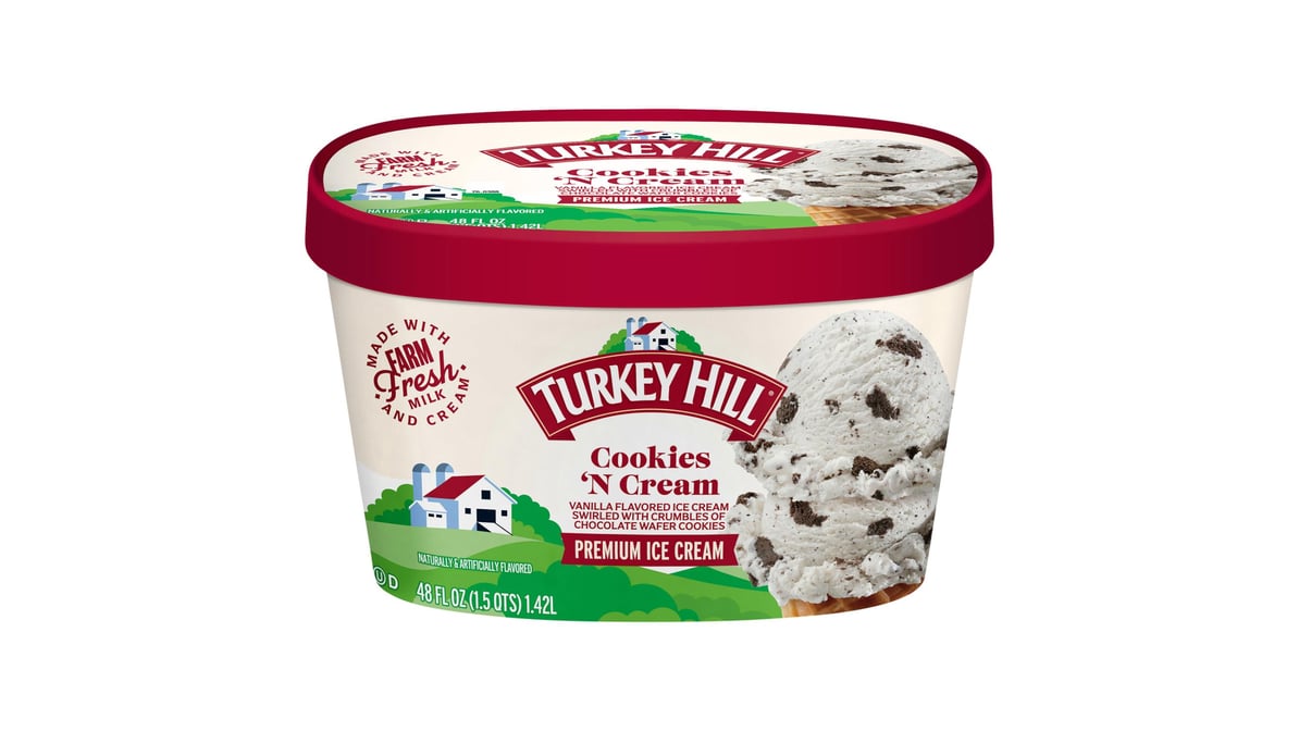 Turkey Hill Premium Ice Cream Cookies N Cream (48 oz)