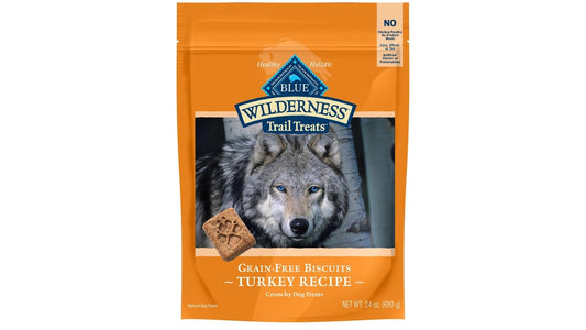 Blue Buffalo Wilderness Trail Treats High Protein Grain Free Crunchy Dog Biscuit Turkey (24 oz)