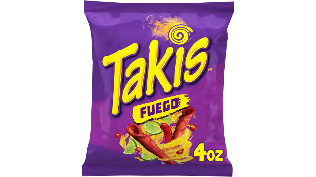 Takis Fuego Hot Chilli Pepper & Lime Tortilla Chips (4 oz)