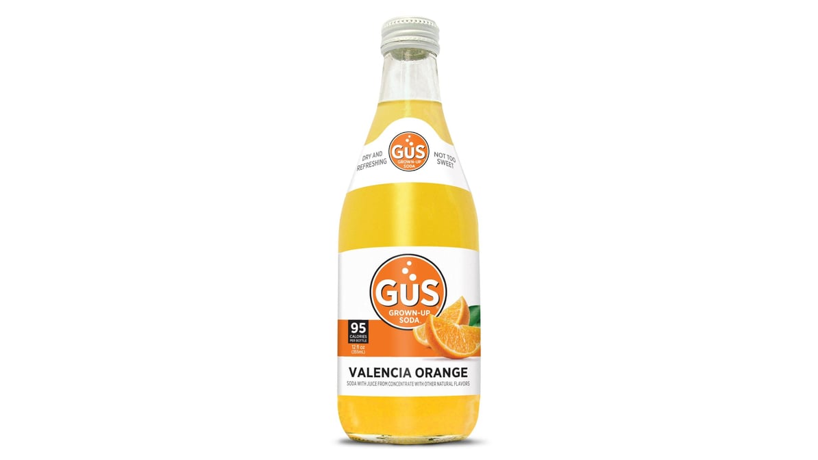 Gus Soda Dry Valencia Orange Bottles (12 oz)