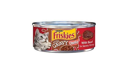 Friskies Extra Gravy Chunky with Beef Wet Cat Food Can (5.5 oz)