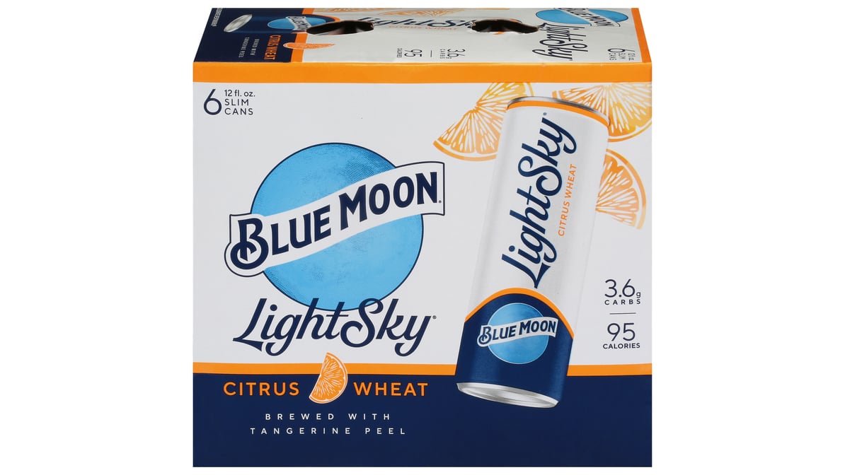 Blue Moon LightSky Citrus Wheat Ale Cans (12 oz x 6 ct)