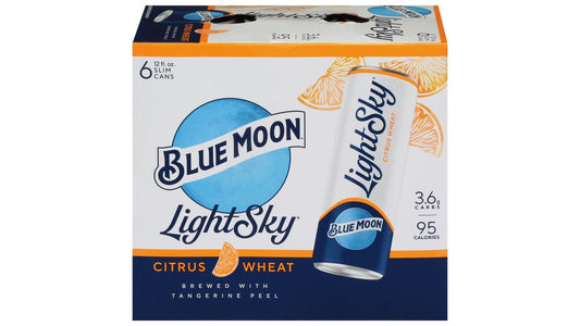 Blue Moon LightSky Citrus Wheat Ale Cans (12 oz x 6 ct)
