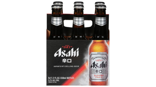 Asahi Super Dry Lager Bottle (11.2 oz x 6 ct)