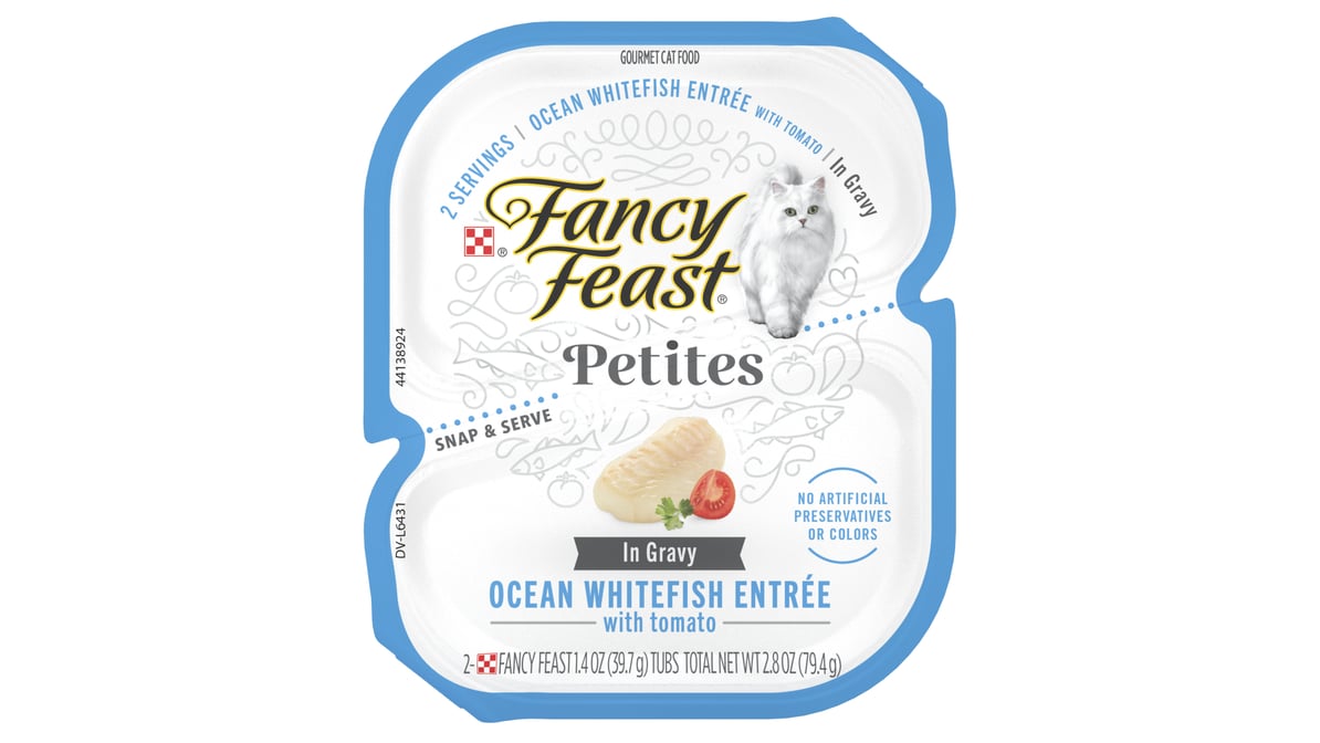 Fancy Feast Gourmet Gravy Wet Cat Food Petites Ocean Whitefish With Tomato Entree (1.4 oz x 2 ct)