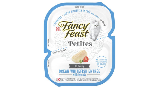 Fancy Feast Gourmet Gravy Wet Cat Food Petites Ocean Whitefish With Tomato Entree (1.4 oz x 2 ct)