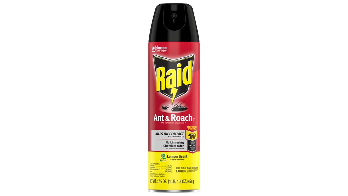 Raid Lemon Scent Ant & Roach Killer Spray (17.5 oz)