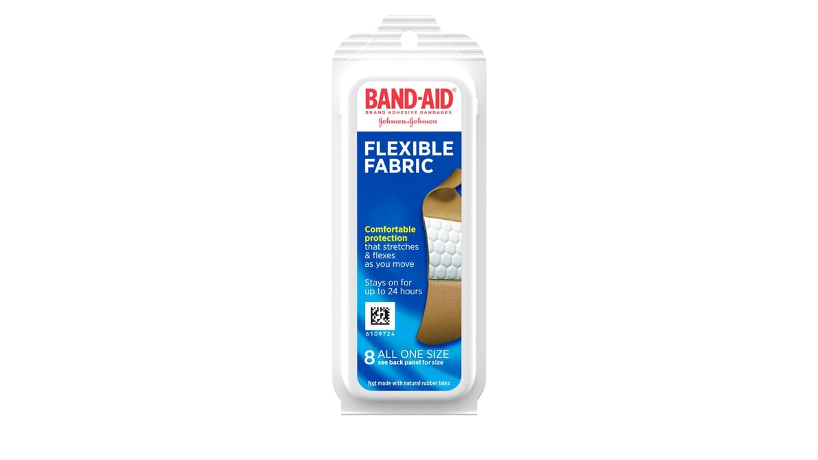Band-Aid Brand Flexible Fabric Adhesive Bandages (8 ct)