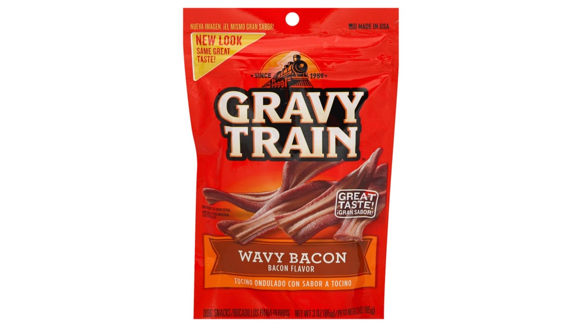 Gravy Train Dog Snacks Wavy Bacon (3 oz)