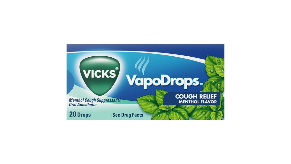 Vicks VapoDrops Menthol Cough Relief Drops (20 ct)