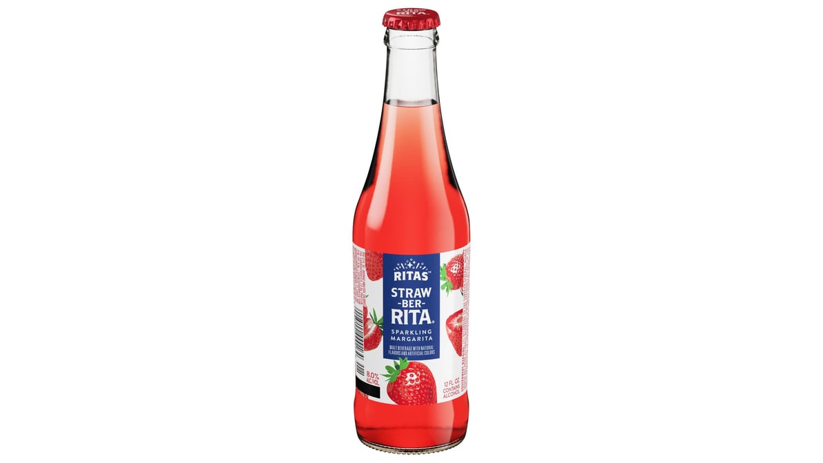 Ritas Straw-Ber-Rita Sparkling Margarita Cocktail Bottle (12 oz)