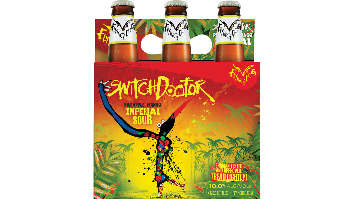 Flying Dog Switch Doctor Imperial Pineapple Mango Sour Ale Bottles (12 oz x 6 ct)