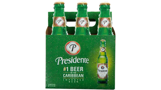 Presidente Light Pilsener Bottles (12 oz x 6 ct)