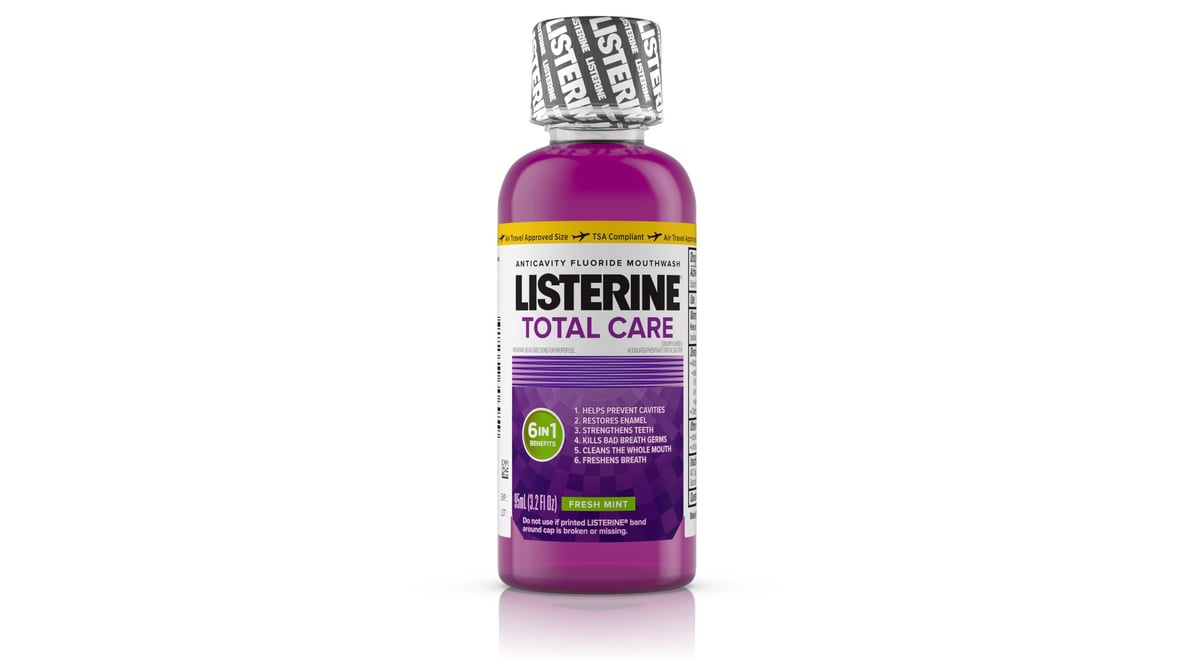Listerine Total Care Anticavity Fluoride Mouthwash Fresh Mint (3.2 oz)