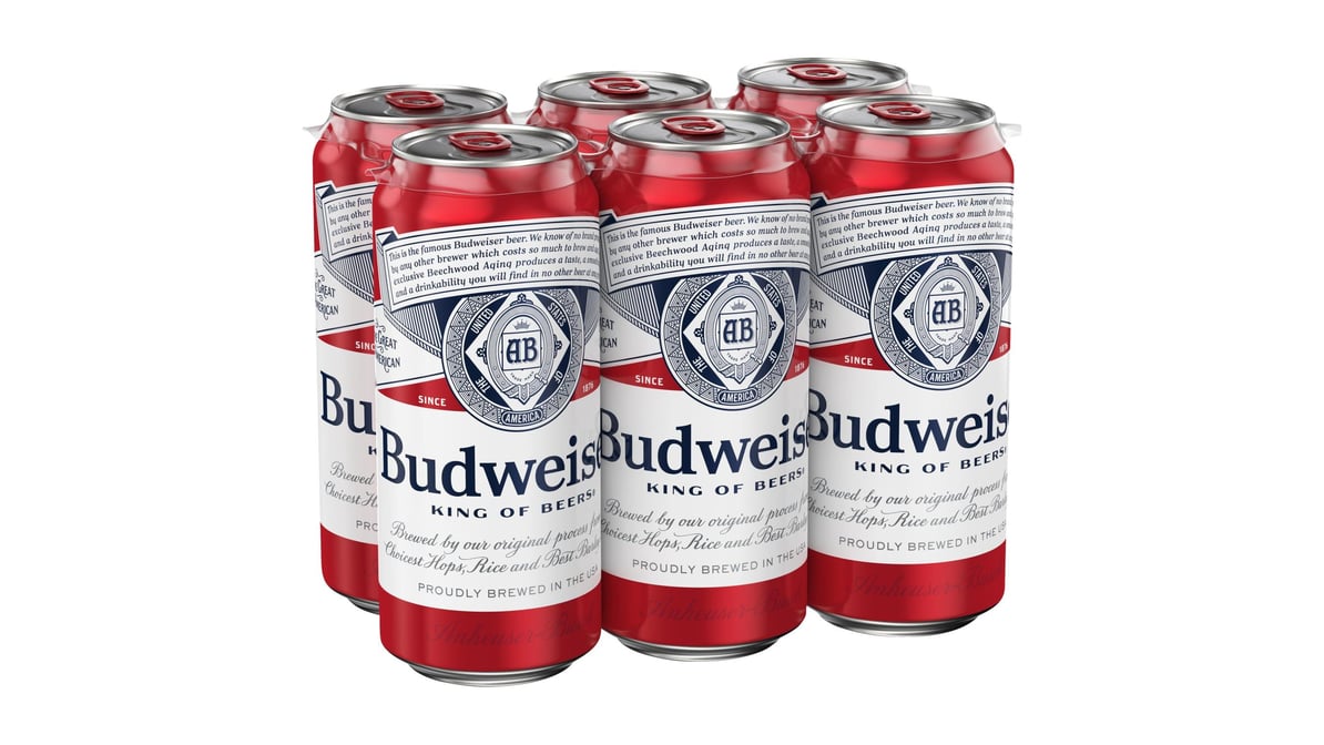Budweiser Beer Cans (16 oz x 6 ct)