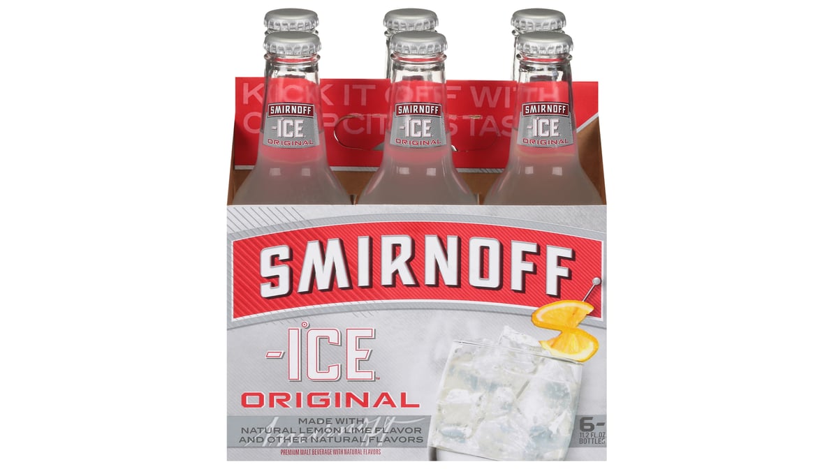 Smirnoff Ice Original Lemon Malt Beverage Bottles (11.2 oz x 6 ct)