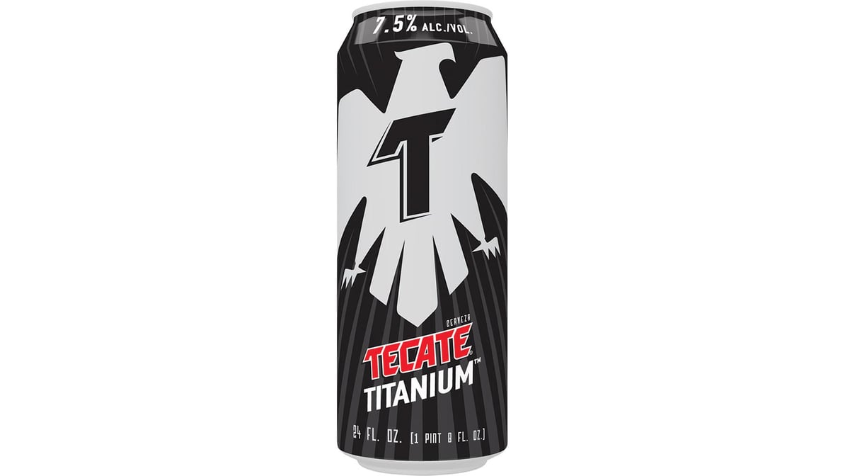 Tecate Cerveza Titanium Beer Can (24 oz)