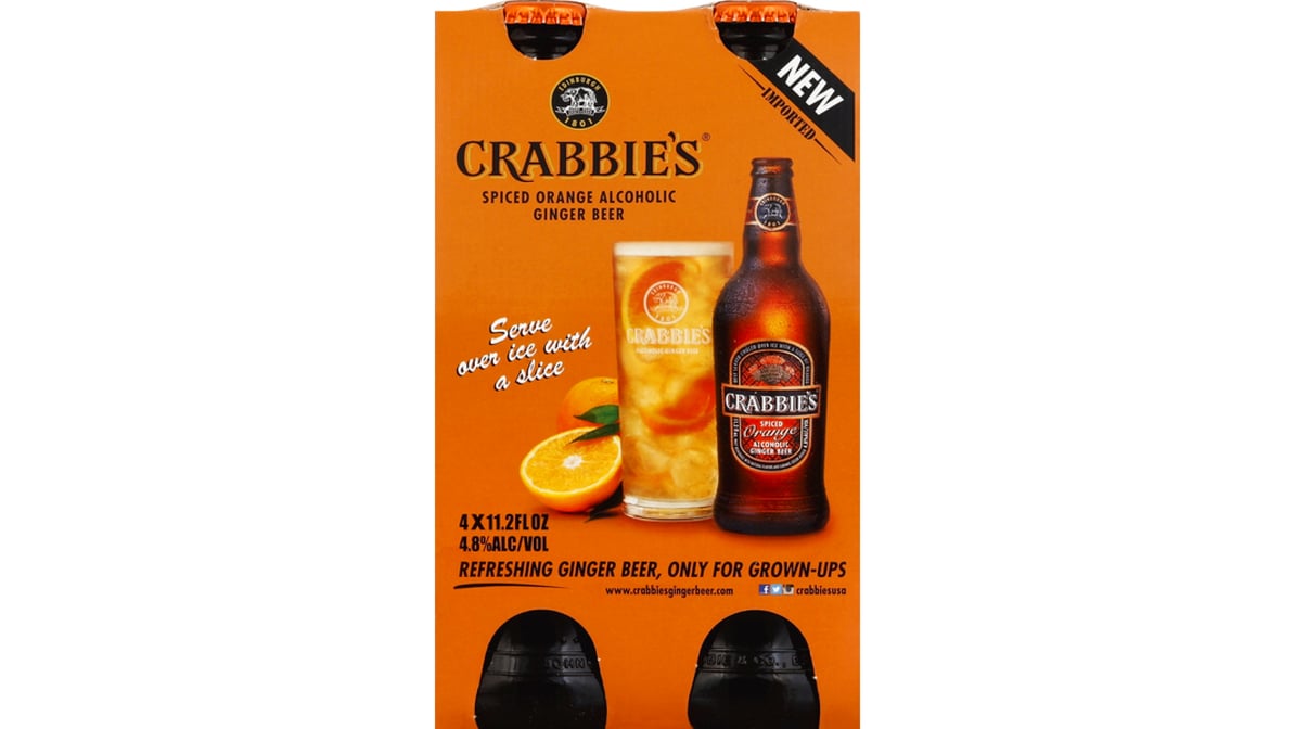 Crabbie's Alcoholic Spiced Ginger Beer Bottles (11 oz x 4 ct)