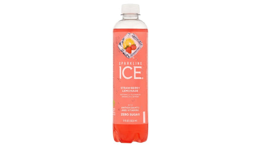 Sparkling Ice Strawberry Lemonade Flavored Sparkling Water Bottle (17 oz)