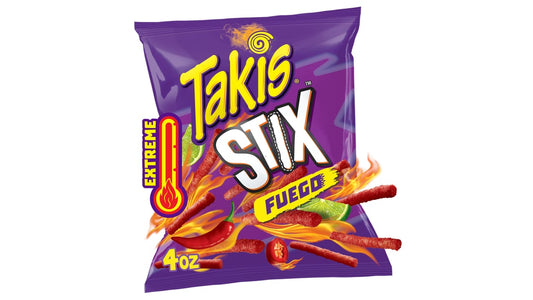 Takis Stix Fuego Hot Chili Pepper & Lime Corn Chips (4 oz)