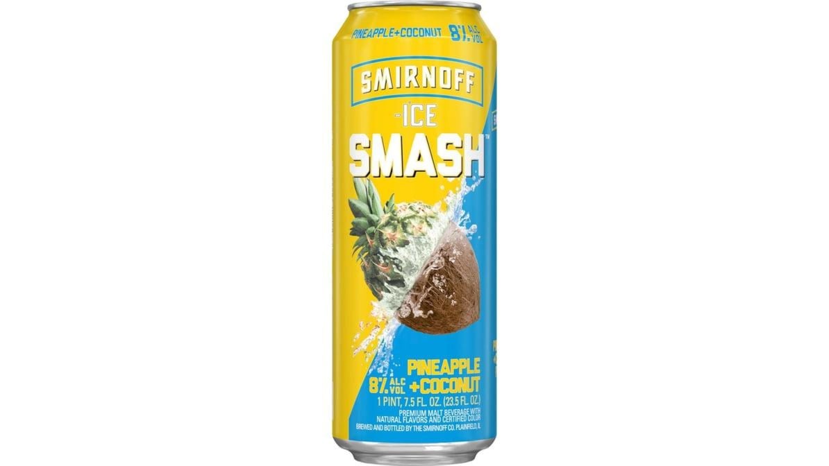 Smirnoff Ice SMASH Pineapple & Coconut Malt Beverage Can (24 oz)