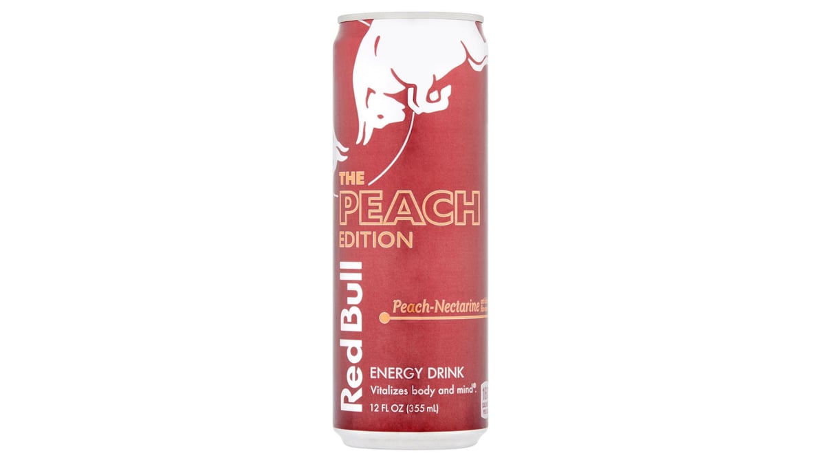 Red Bull Peach-Nectarine Energy Drink Can (12 oz)
