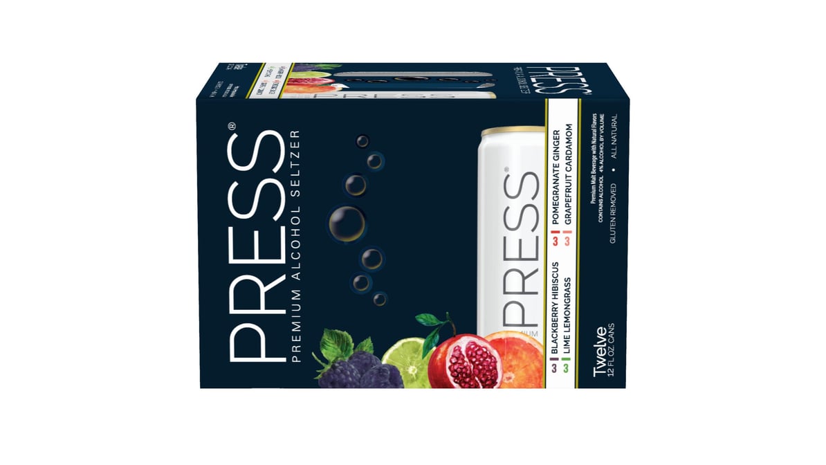 Press Premium Hard Seltzer Cans Variety Pack (12 oz x 12 ct)