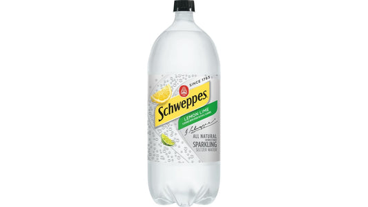 Schweppes Sparkling Seltzer Water Lemon Lime Bottle (2 L)