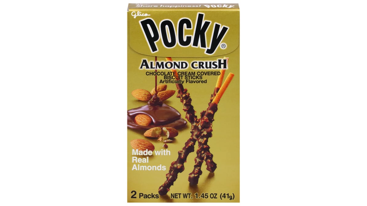 Pocky Almond Crush Chocolate Cream Covered Biscuit Sticks (2 ct)