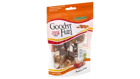 Good 'n' Fun Triple Flavor Kabobs Dog Snack (4 oz)