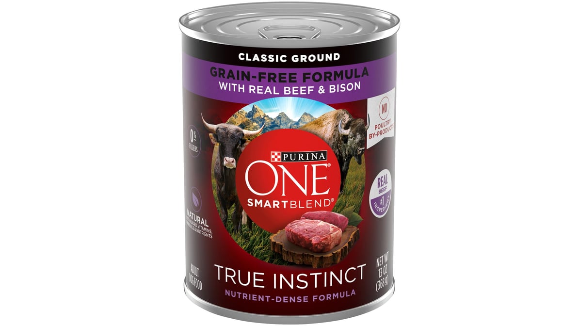 Purina Natural Wet Dog Food SmartBlend True Instinct Tender Cuts with Real Beef & Bison (13 oz)