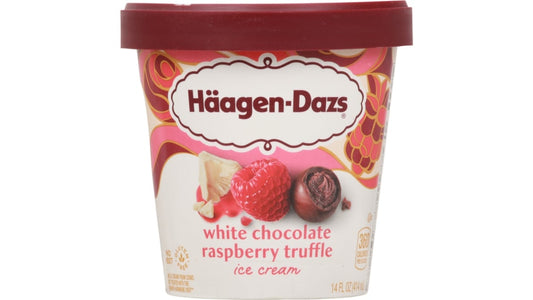 Haagen-Dazs White Chocolate Raspberry Truffle Ice Cream (16 oz)